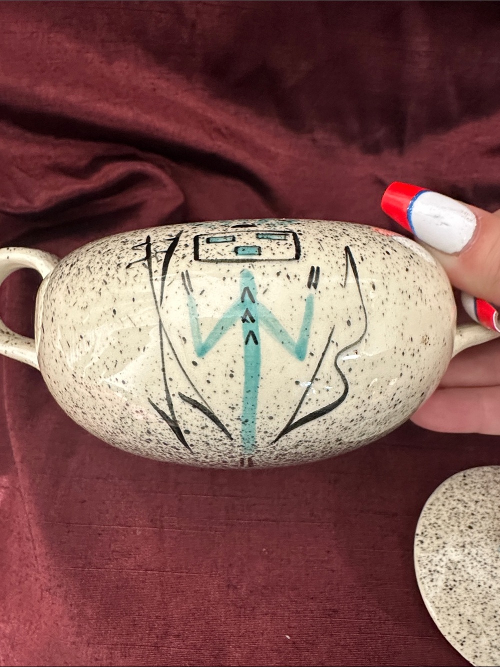 โจ Vintage Loma of Arizona Sugar Bowl Kachina Design ๐๏ธ๐ - Picture 5 of 11